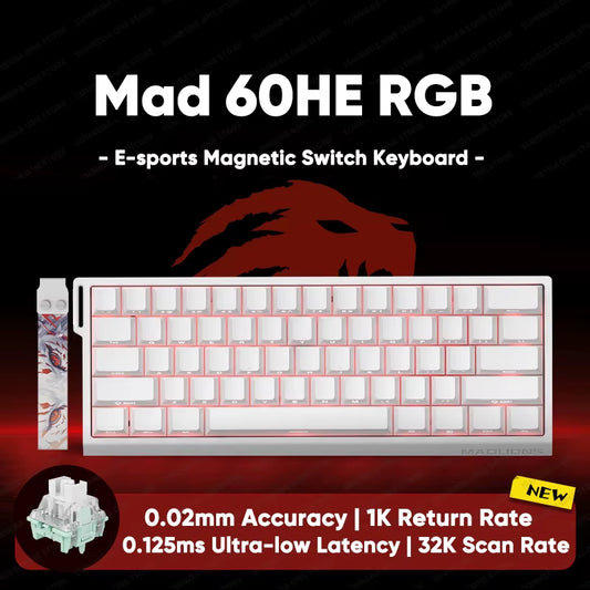 MADLIONS Mad 60He Mad60He Mad 68HE Mechanical Keyboard Magnetic Switch Wired Hot Swap 8K Polling Rate Customized Gaming Keyboard
