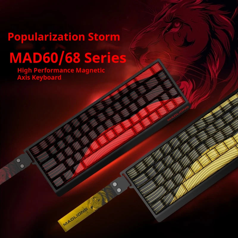 MAD60HE MAD68HE Magnetic Switch Keyboard Mechanical Keyboard 8000Hz 0.01Mmrt Wired Custom Valorant Gaming Keyboard