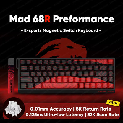 MADLIONS Mad 60He Mad60He Mad 68HE Mechanical Keyboard Magnetic Switch Wired Hot Swap 8K Polling Rate Customized Gaming Keyboard