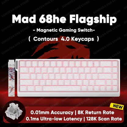 MADLIONS Mad 60He Mad60He Mad 68HE Mechanical Keyboard Magnetic Switch Wired Hot Swap 8K Polling Rate Customized Gaming Keyboard