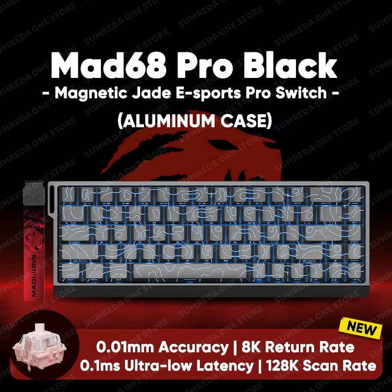 MADLIONS Mad 60He Mad60He Mad 68HE Mechanical Keyboard Magnetic Switch Wired Hot Swap 8K Polling Rate Customized Gaming Keyboard