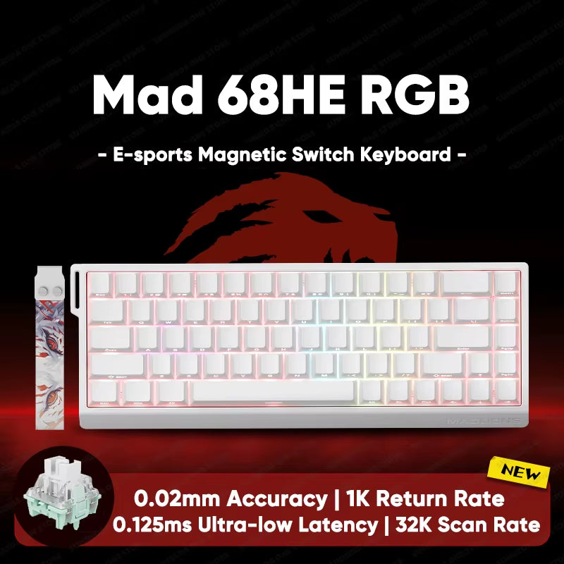 MADLIONS Mad 60He Mad60He Mad 68HE Mechanical Keyboard Magnetic Switch Wired Hot Swap 8K Polling Rate Customized Gaming Keyboard