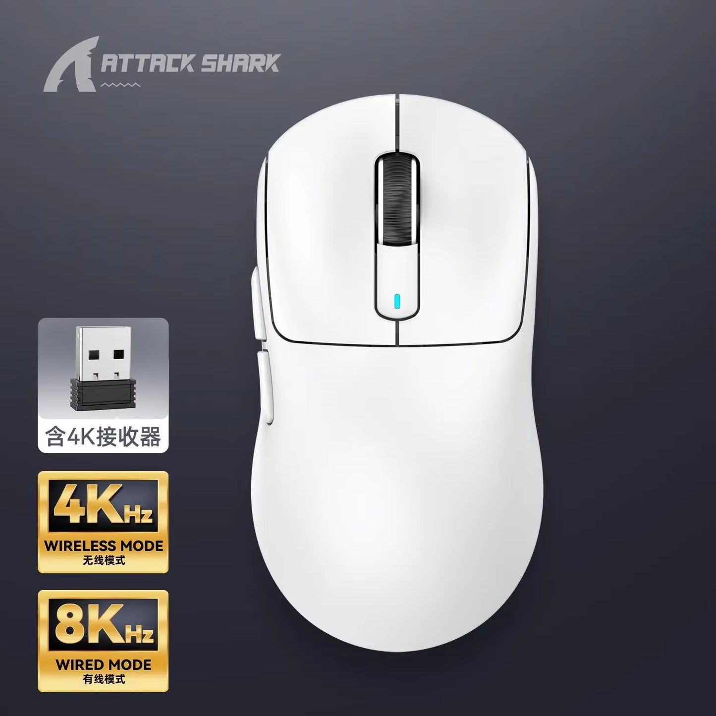 Attack Shark X3/X3PRO Wireless Mouse Bluetooth 3Mode Pixart PAW3395 Macro Gaming Mouse X3Pro Mouse Foot Sticker PC Gamer Gifts