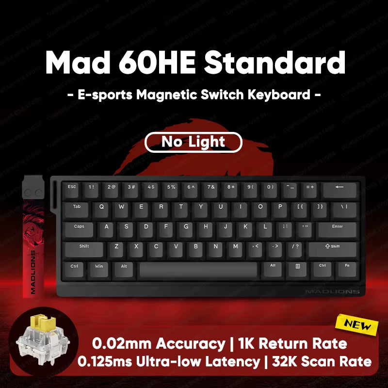 MADLIONS Mad 60He Mad60He Mad 68HE Mechanical Keyboard Magnetic Switch Wired Hot Swap 8K Polling Rate Customized Gaming Keyboard