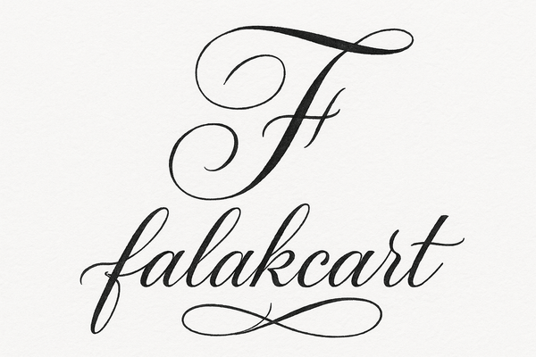 i want a nice hand writing  f and down falakcart